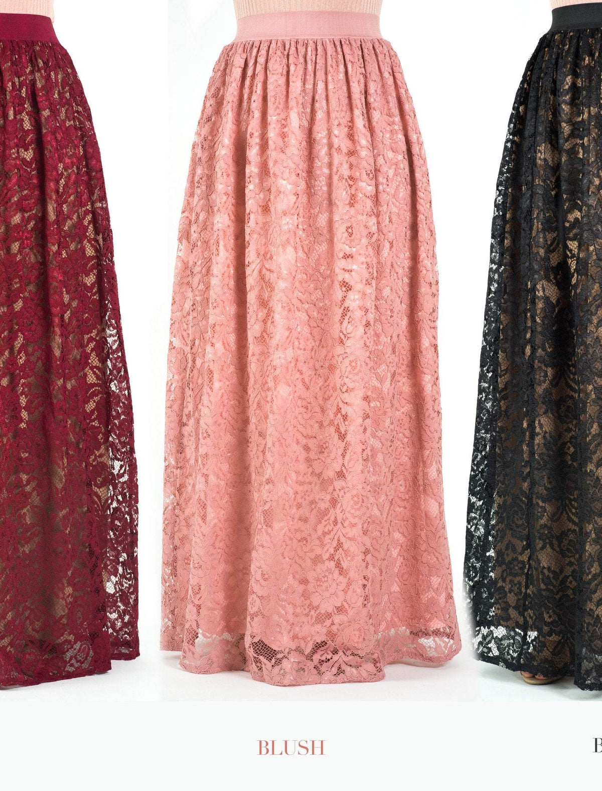 voluminous Floral lace maxi skirt Kabayare