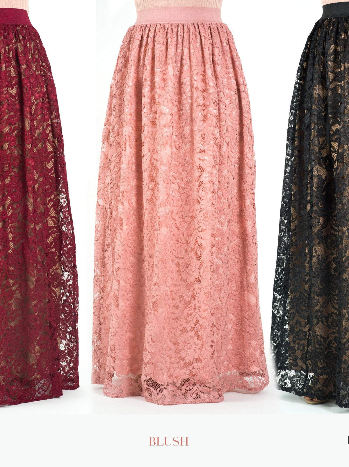 voluminous Floral lace maxi skirt Kabayare