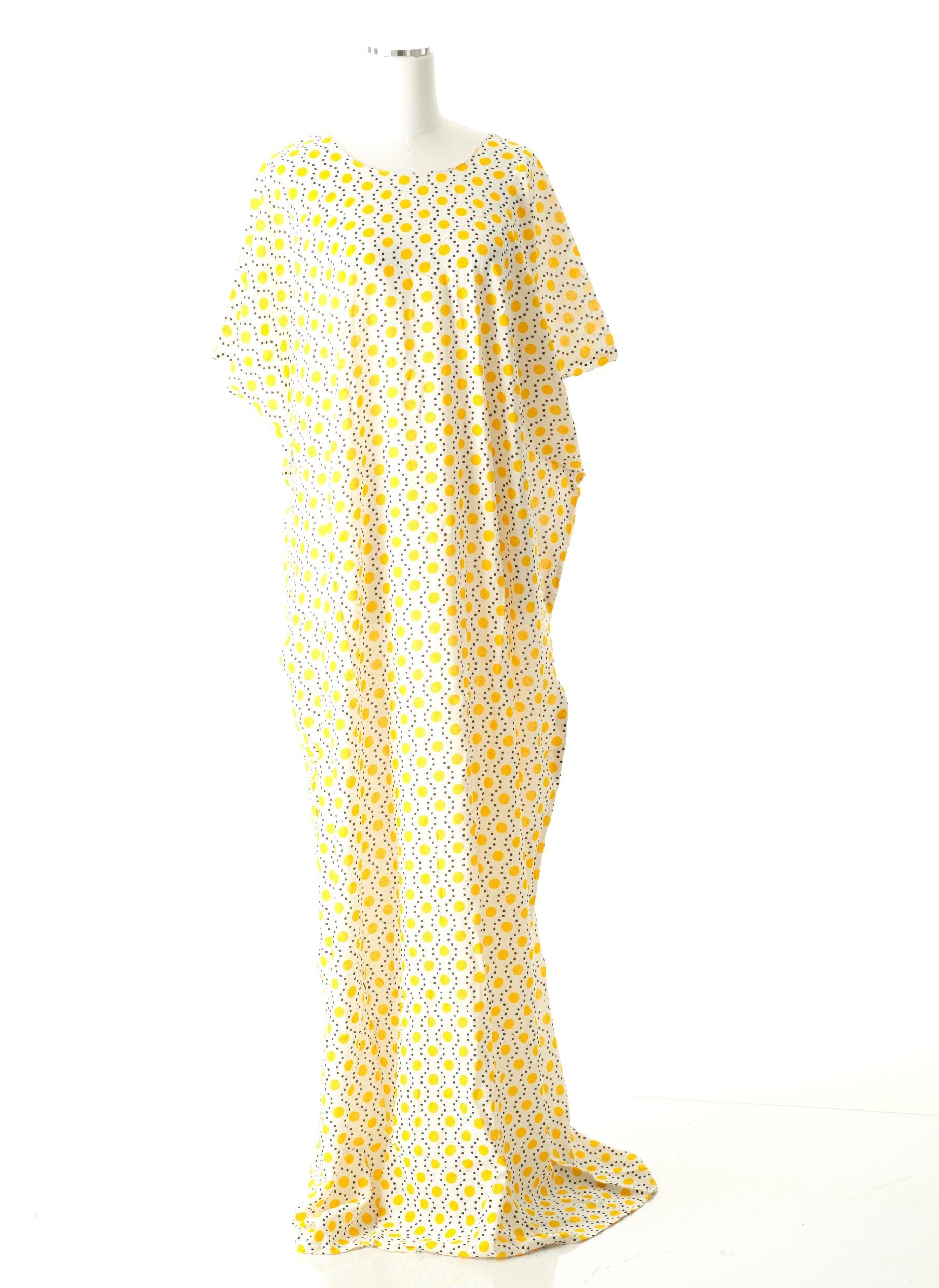 White and Yellow New Polka bati dress Kabayare