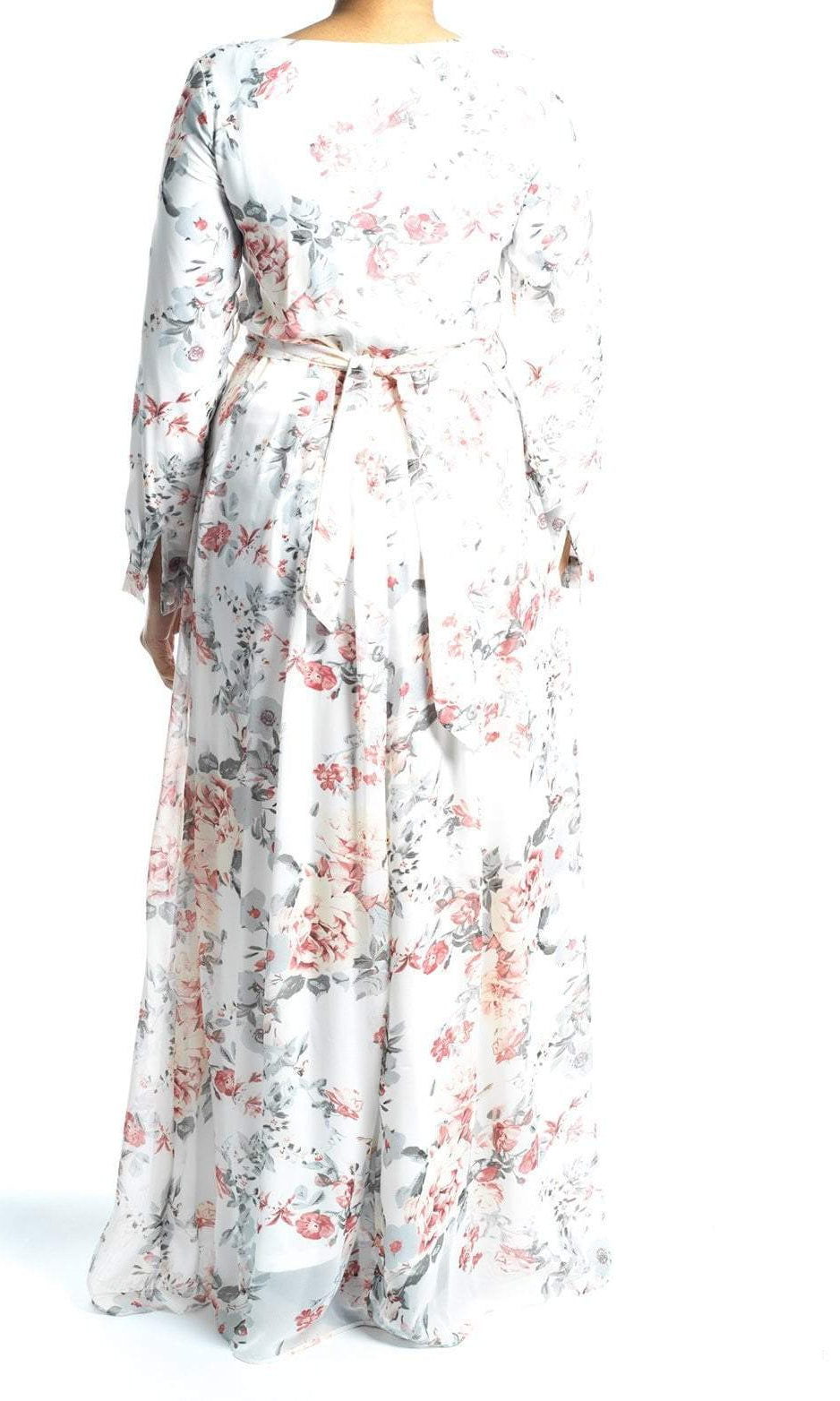 White blushing floral Maxi dress Kabayare