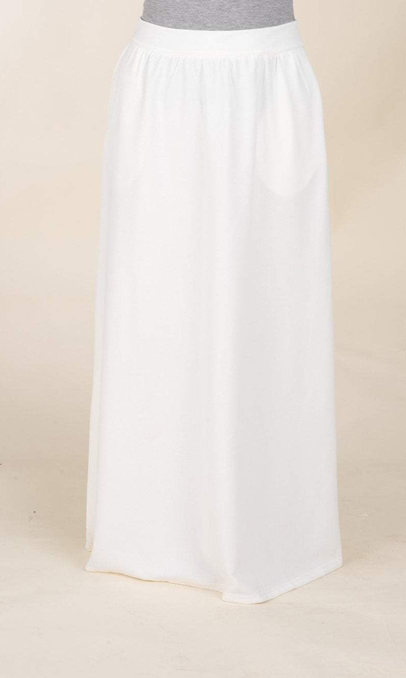 White Classic Maxi Skirt Kabayare