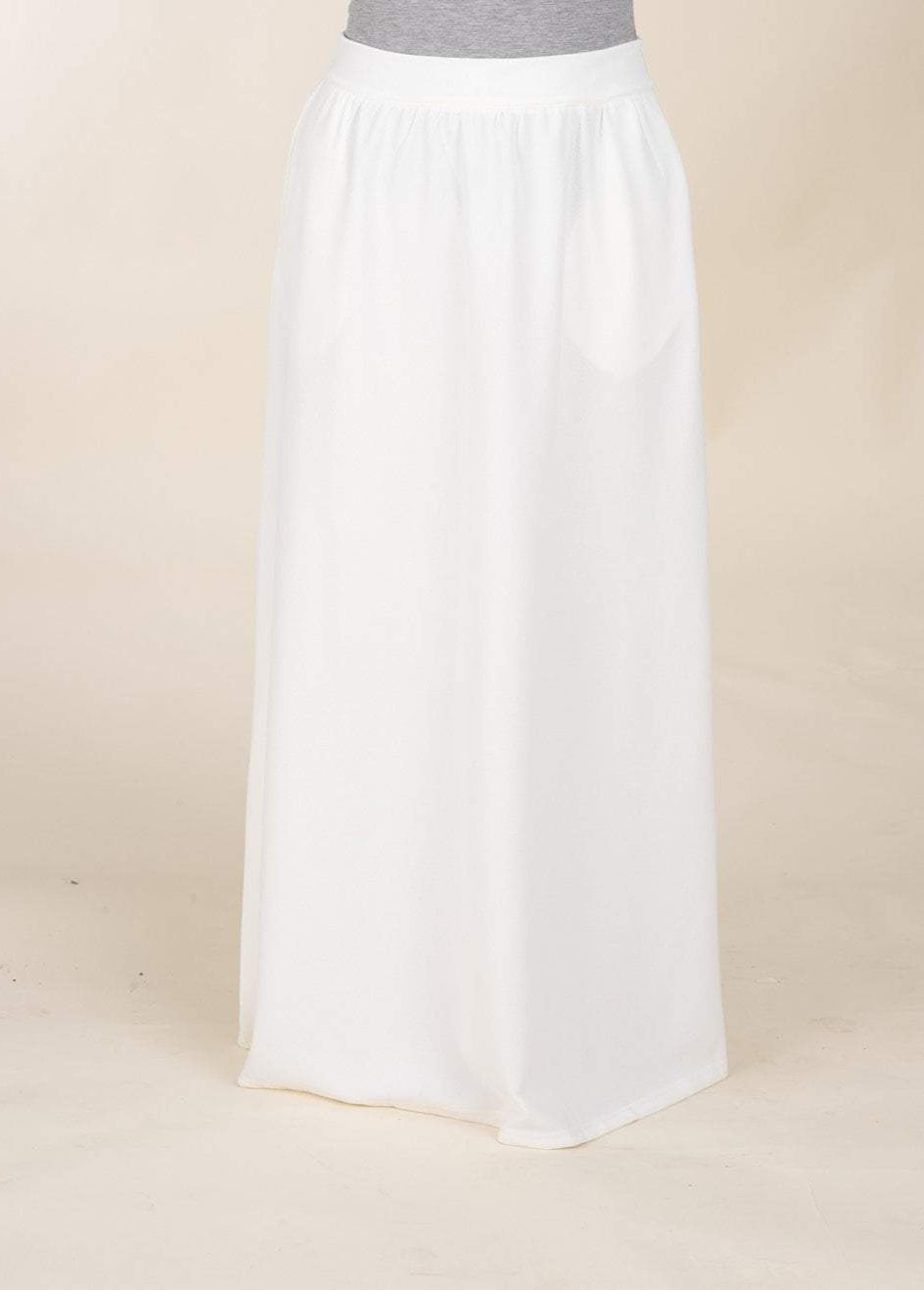 White Classic Maxi Skirt Kabayare