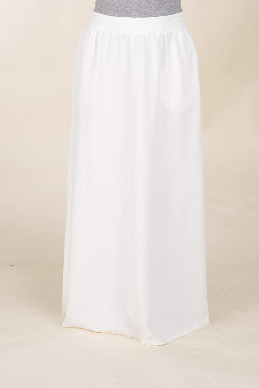 White Classic Maxi Skirt Kabayare