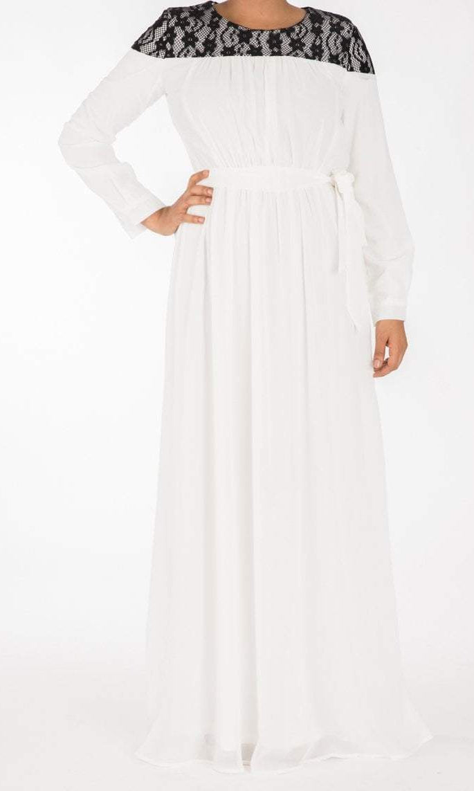 White Devoted Maxi Dress Kabayare