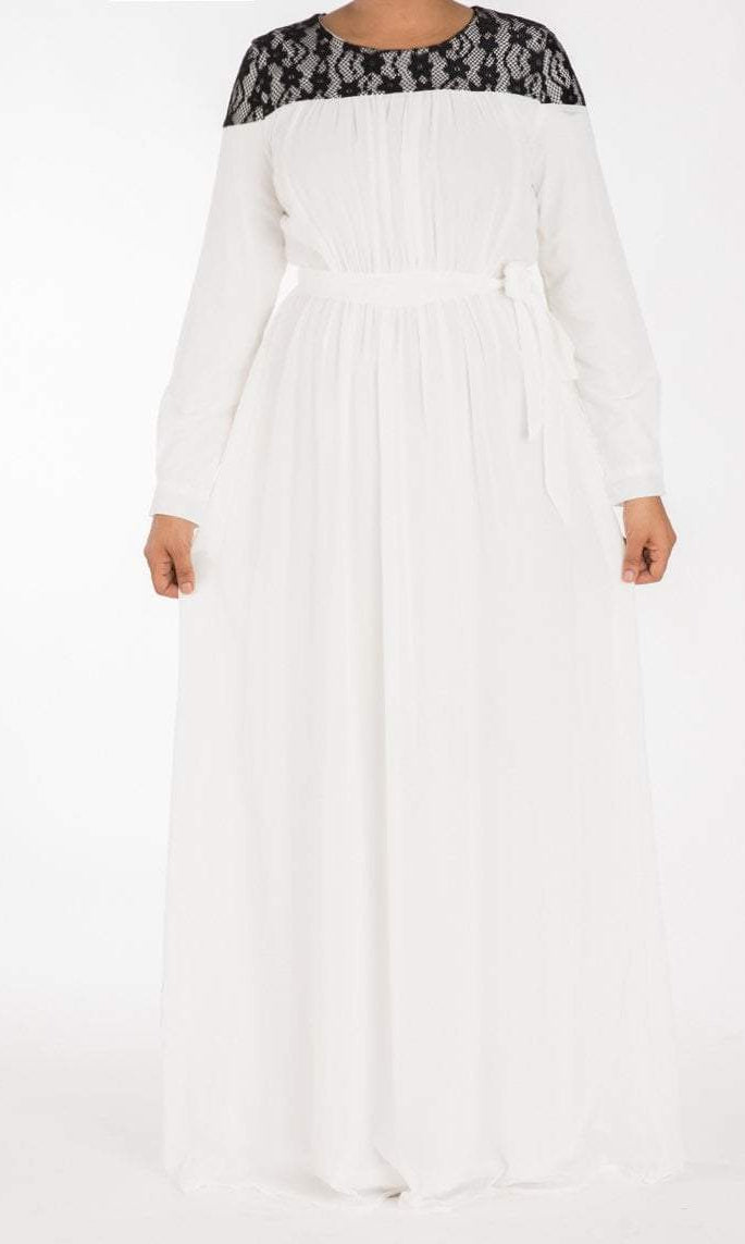 White Devoted Maxi Dress Kabayare