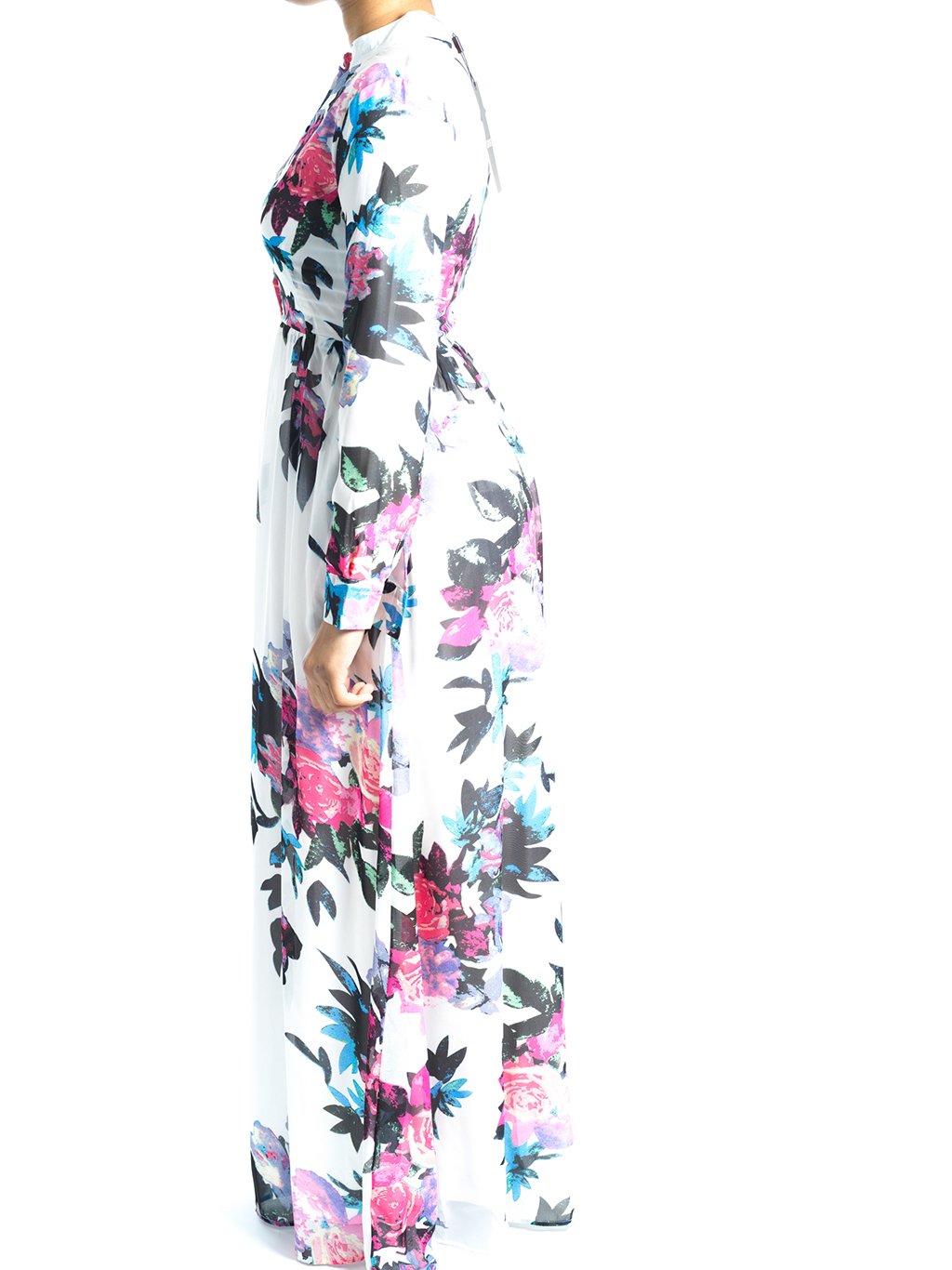 White FOREVER FLORAL PRINT Kabayare