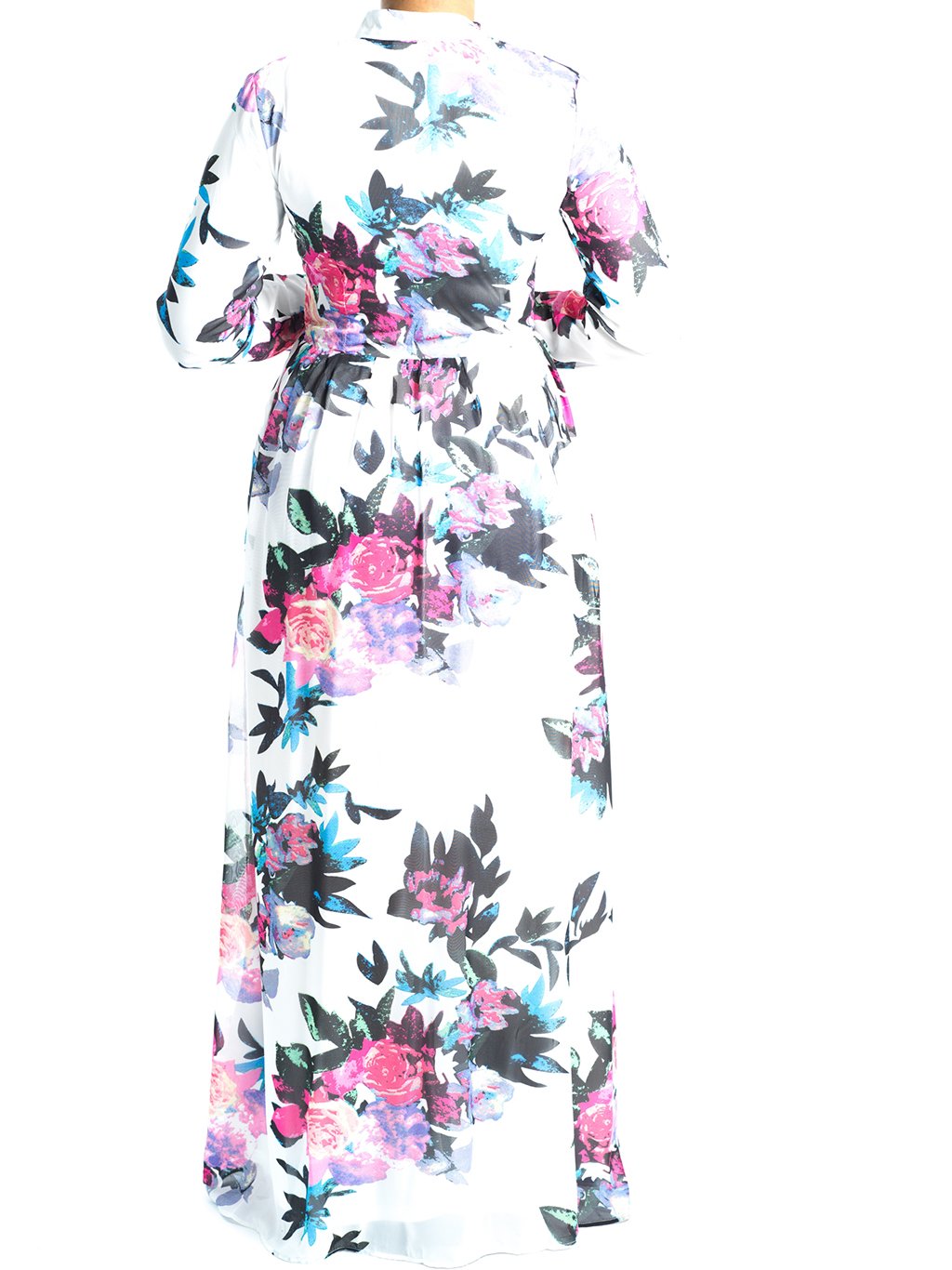 White FOREVER FLORAL PRINT Kabayare