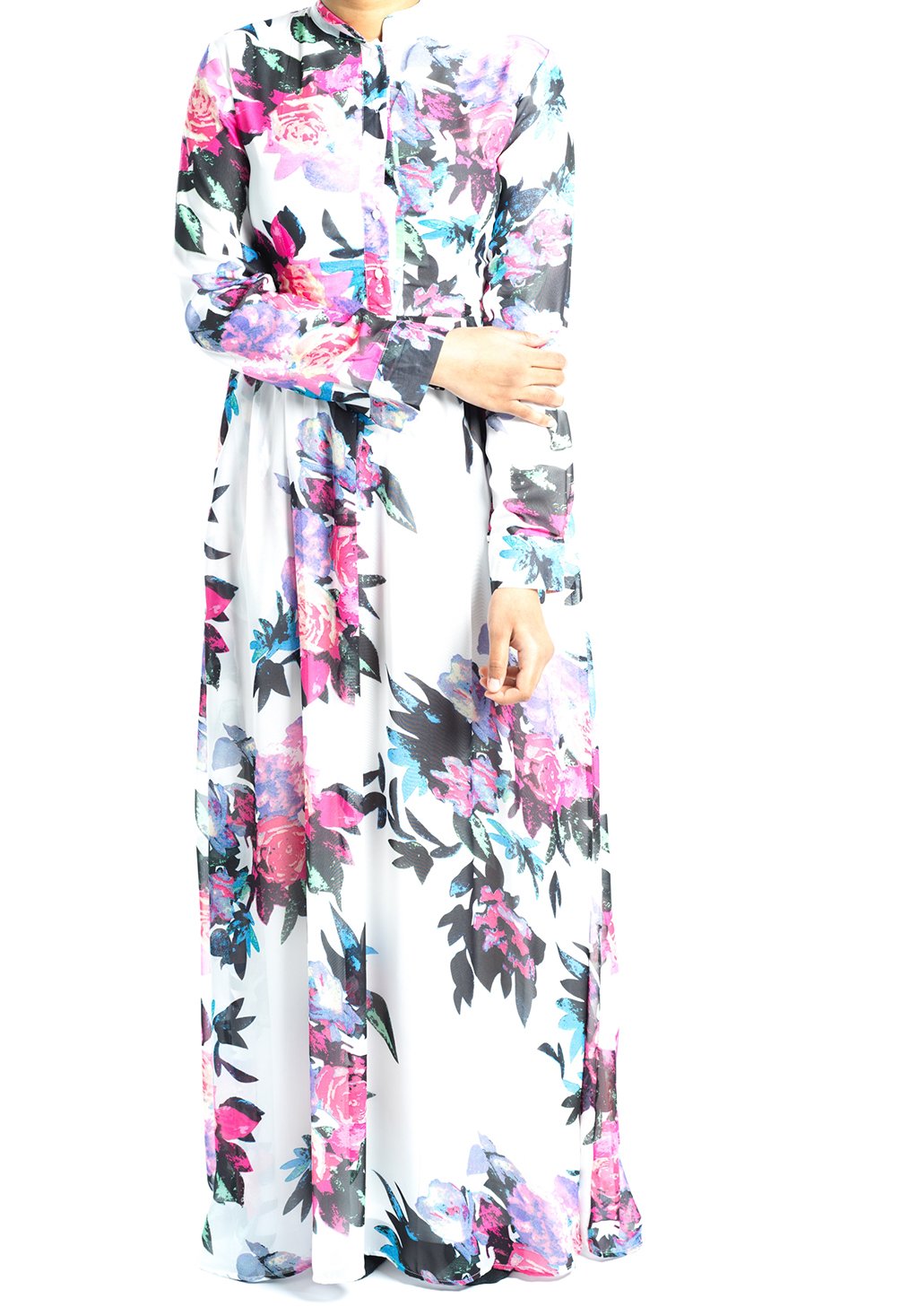 White FOREVER FLORAL PRINT Kabayare