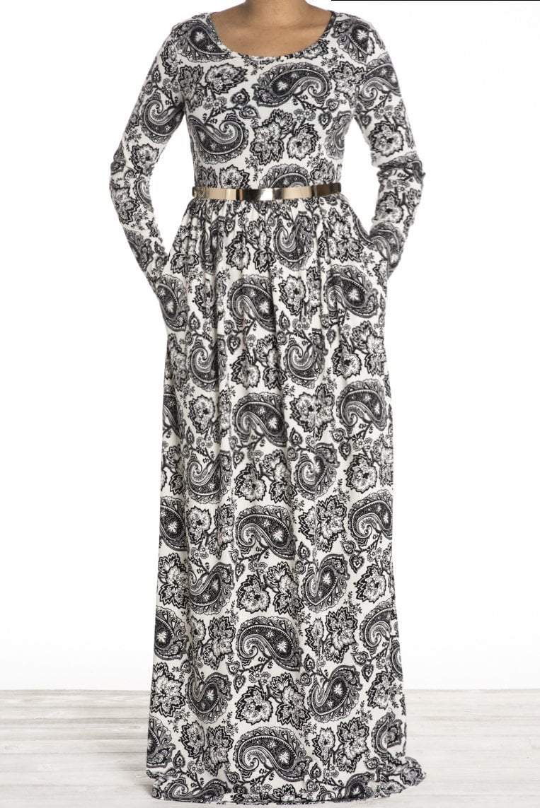 White Henna maxi dress Kabayare