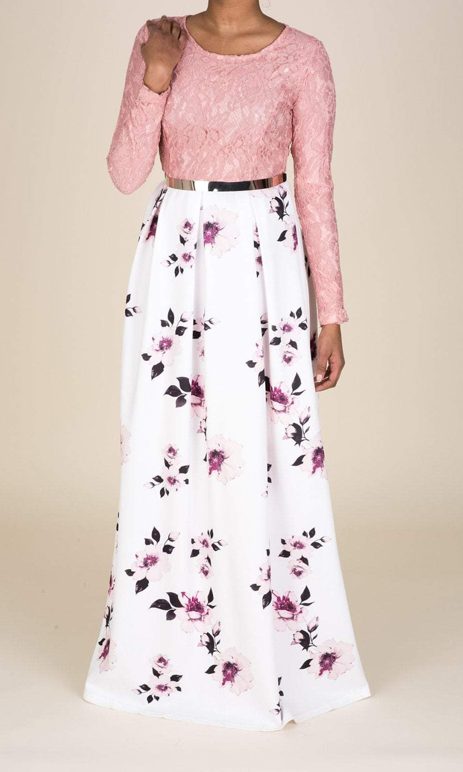 White Mixed Love Maxi Dress Kabayare