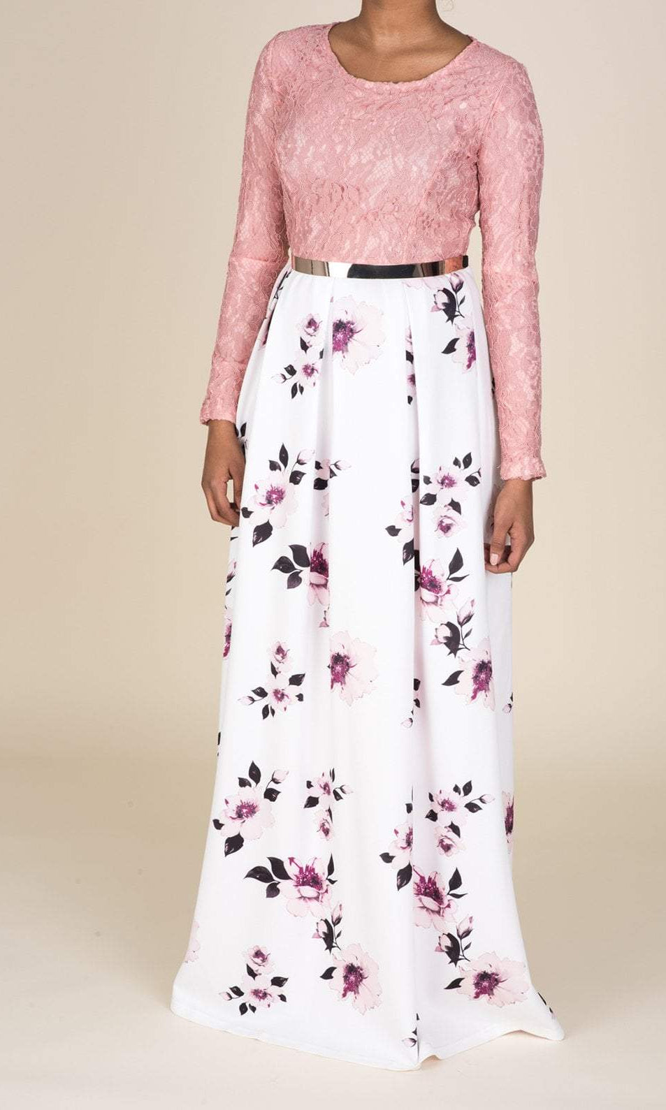 White Mixed Love Maxi Dress Kabayare