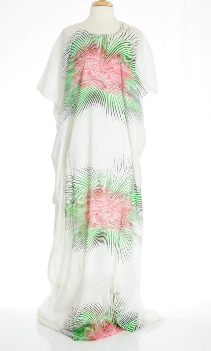 White Modern Art bati dress Kabayare