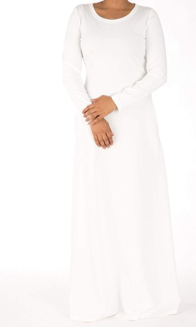 White Modern Cut Dress Kabayare
