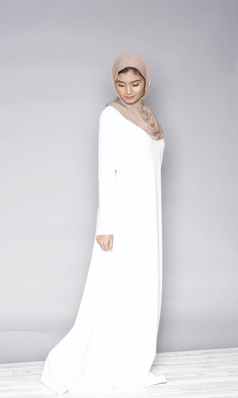 White Modern Cut Dress Kabayare