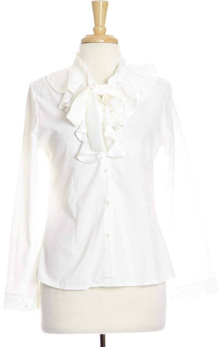 white Ruffle Bowknot Kabayare