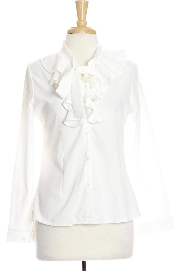 white Ruffle Bowknot Kabayare