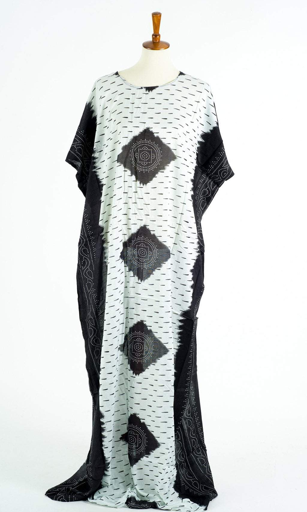 White shash PRINT BATI DRESS Kabayare