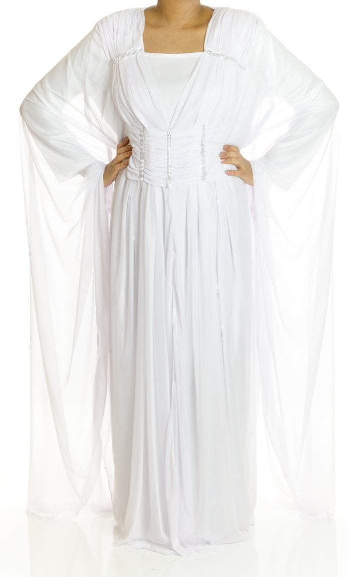 White Valet Butterfly Kaftan Kabayare