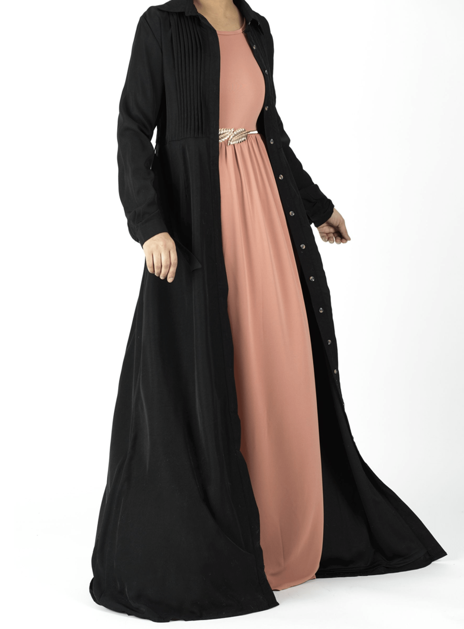Woven-Cotton Button-Down cardigan dress Kabayare