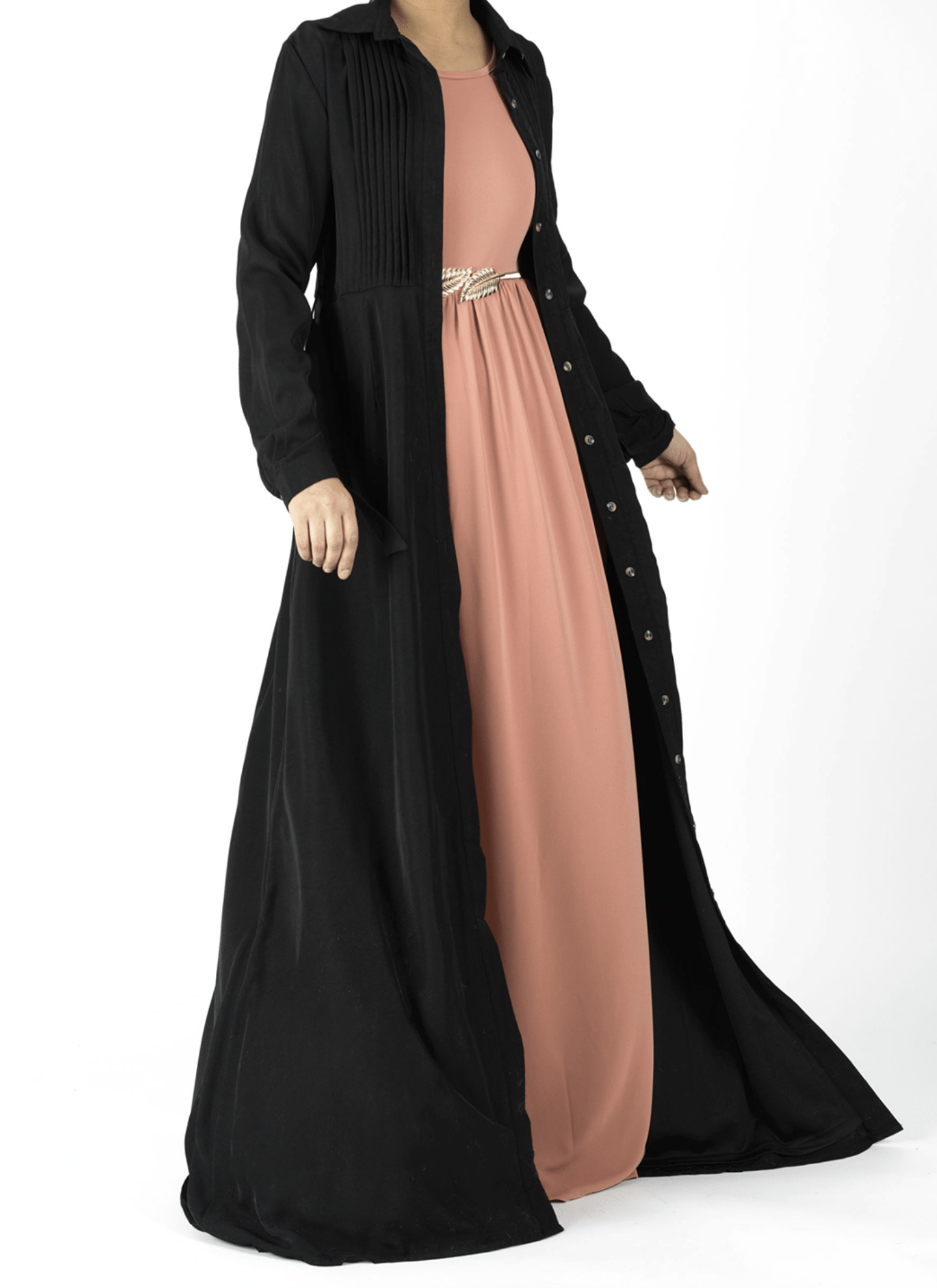 Woven-Cotton Button-Down cardigan dress Kabayare