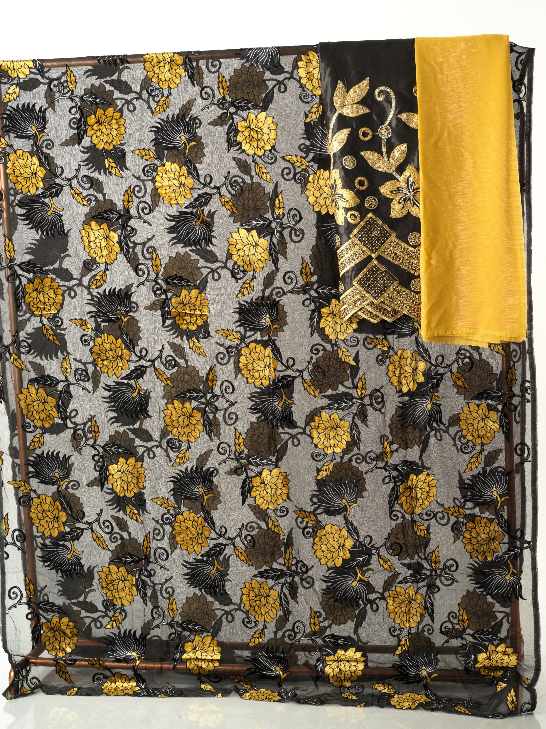 Yellow burnout Floral Maqbal Dirac Kabayare