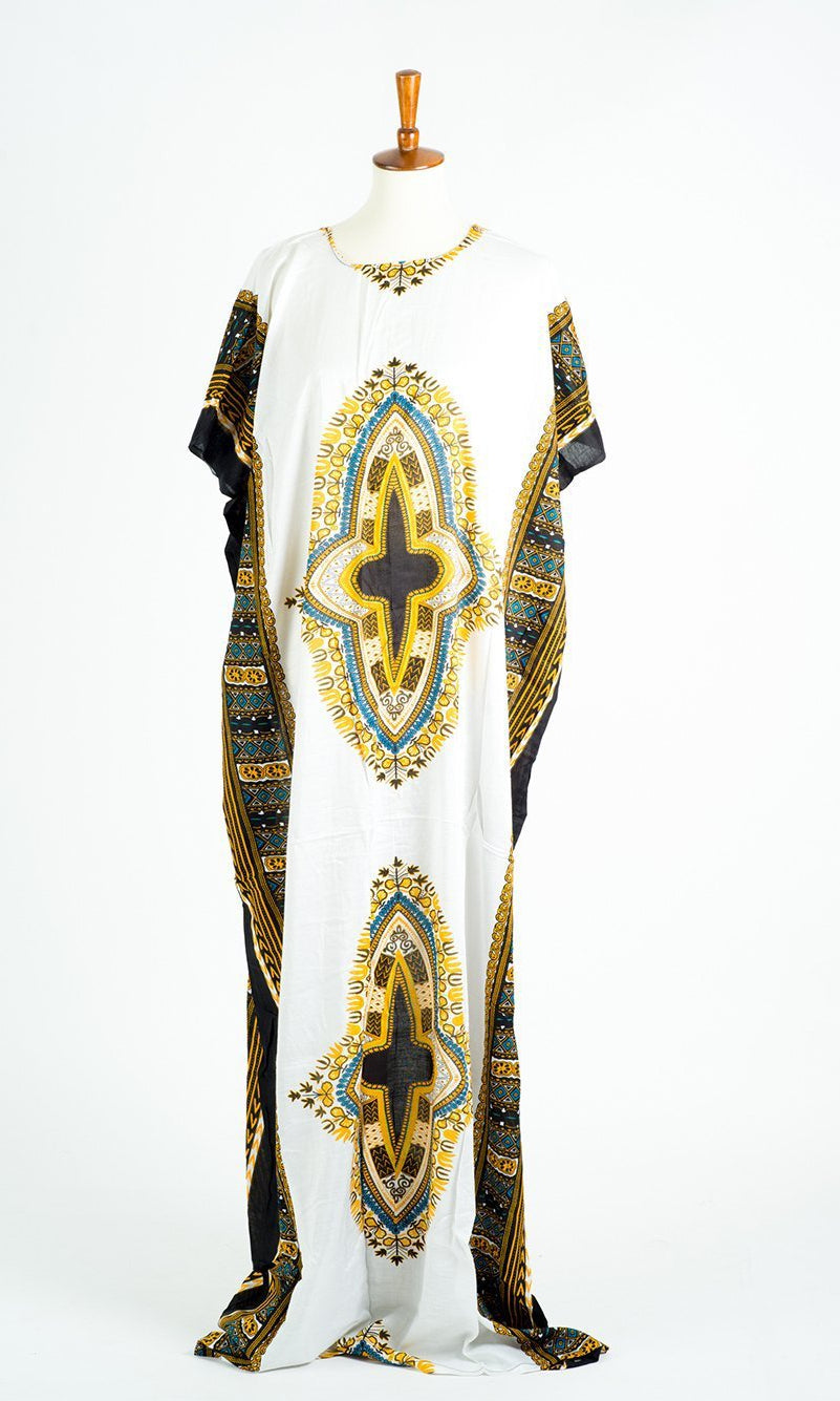 Yellow Dashiki Bati Dress Kabayare