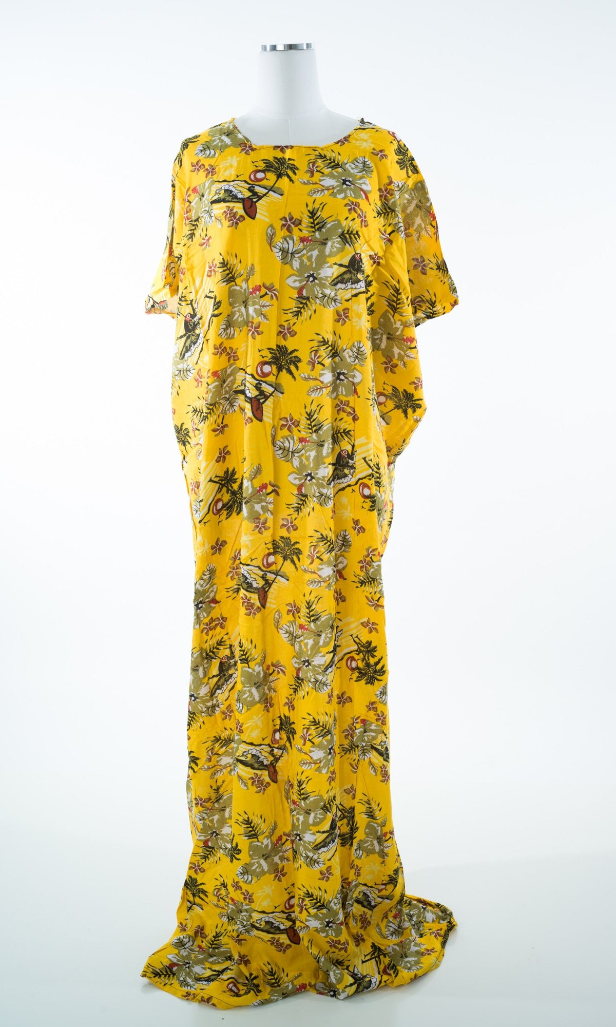 Yellow floral print bati dress Kabayare