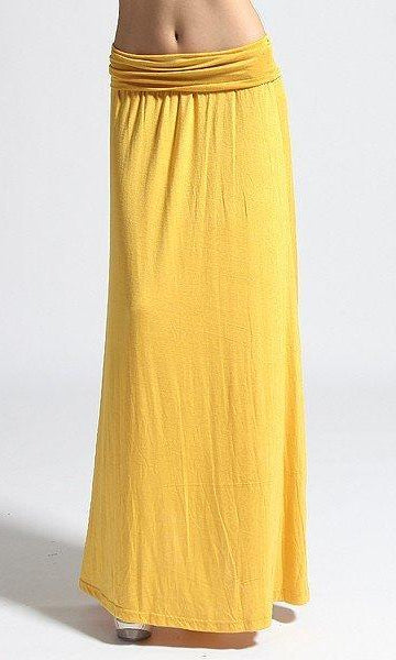 Yellow Jersey Maxi Skirt Kabayare