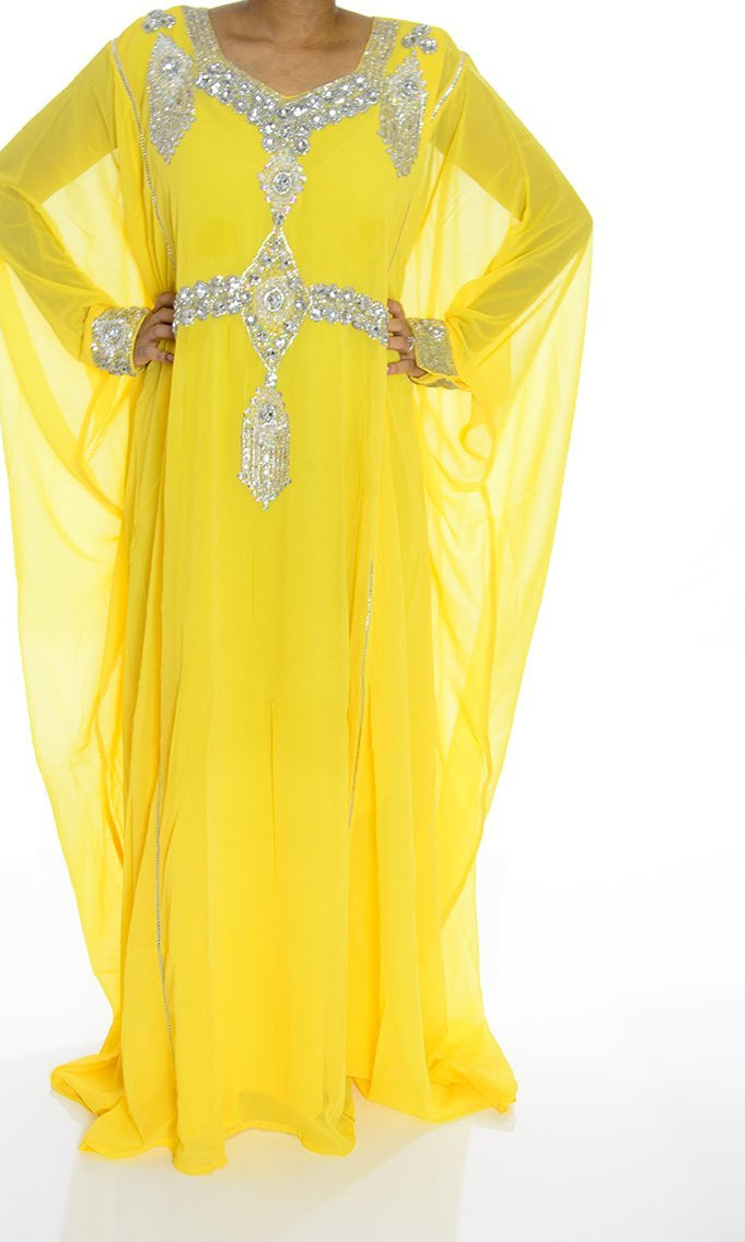 Yellow JILABIYA KHALEEJI Kabayare