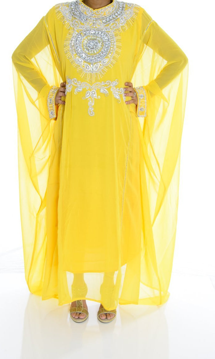 Yellow Kaftan Jilabiya Thobe Kabayare