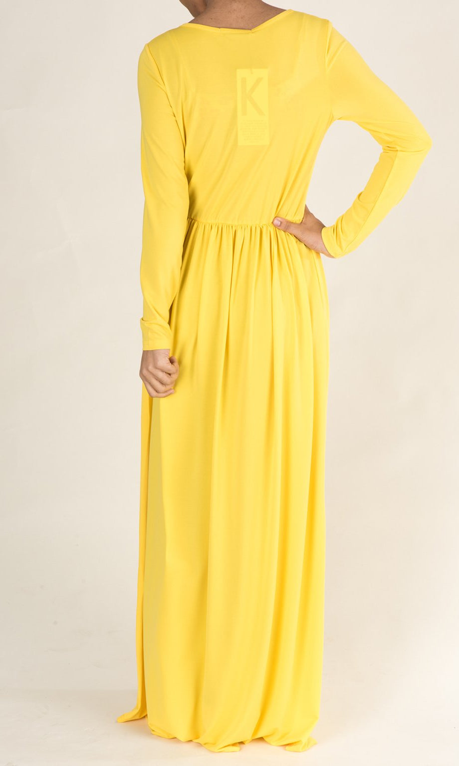 Yellow Milk Silk Maxi Dress (no pocket) Kabayare