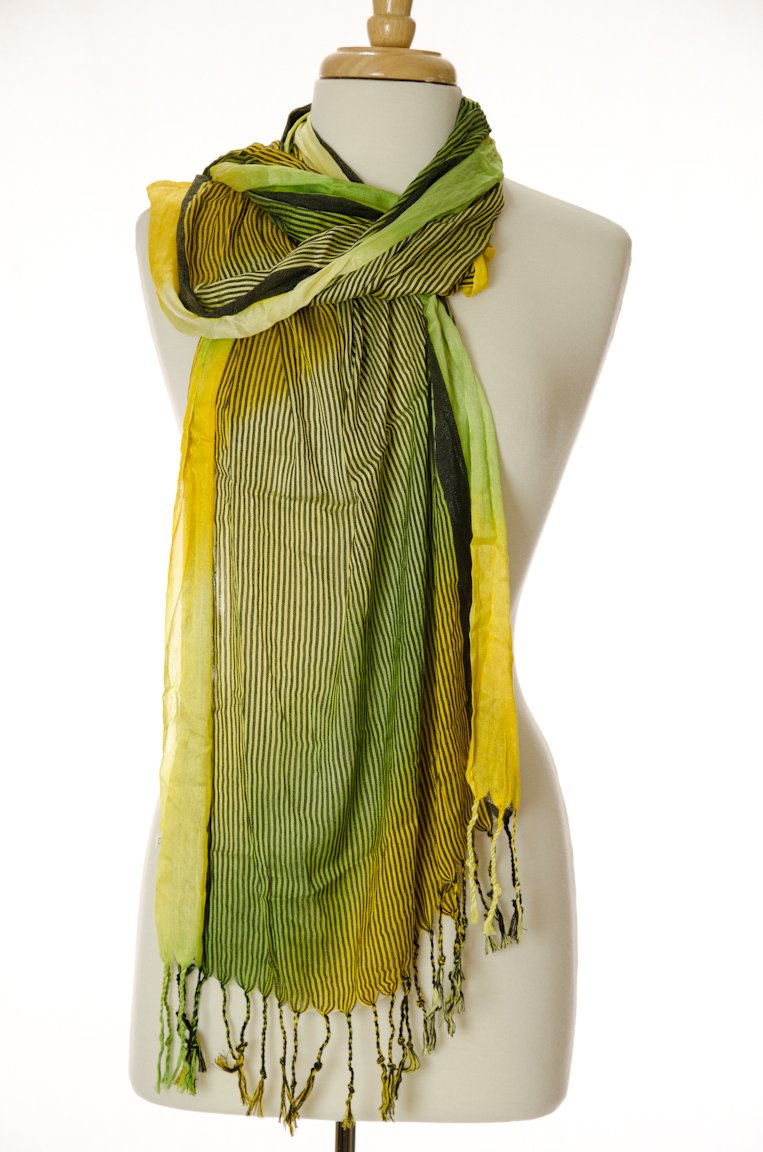 Yellow Rambow Stripes Scarf Kabayare