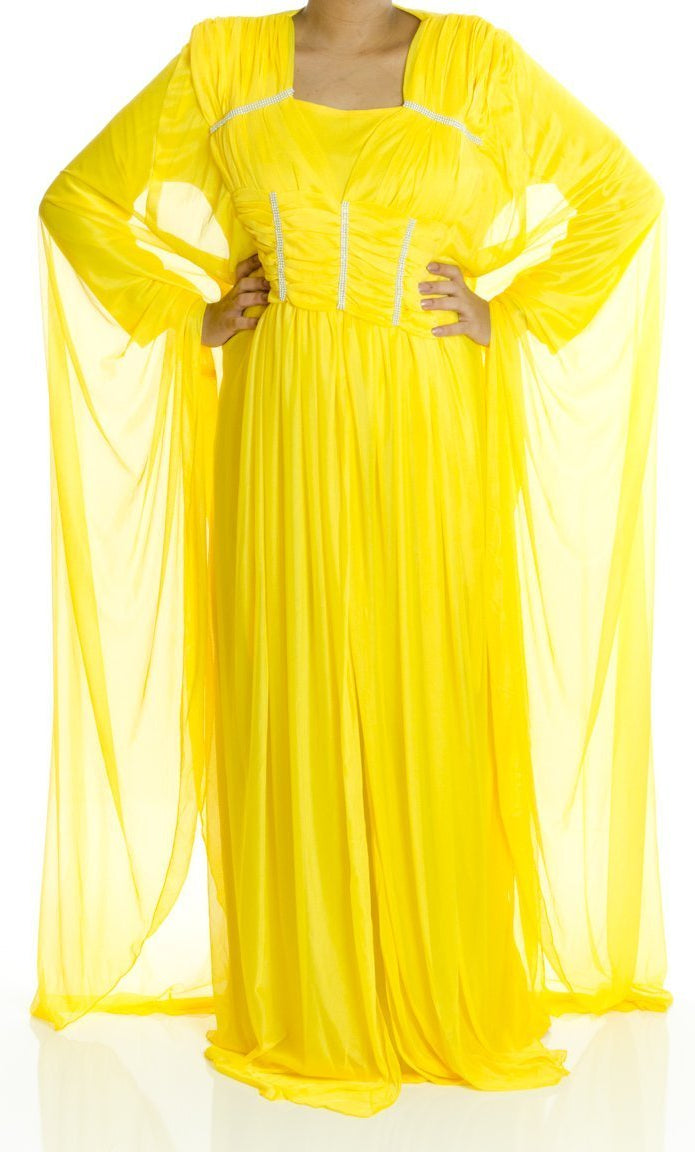 Yellow Valet Butterfly Kaftan Kabayare