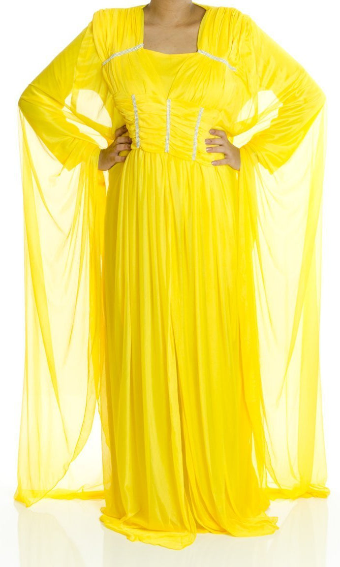 Yellow Valet Butterfly Kaftan Kabayare