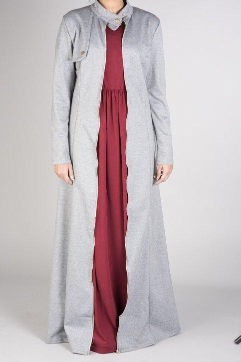 zipper maxi cardigan Kabayare