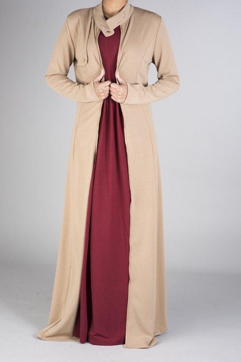 zipper maxi cardigan Kabayare