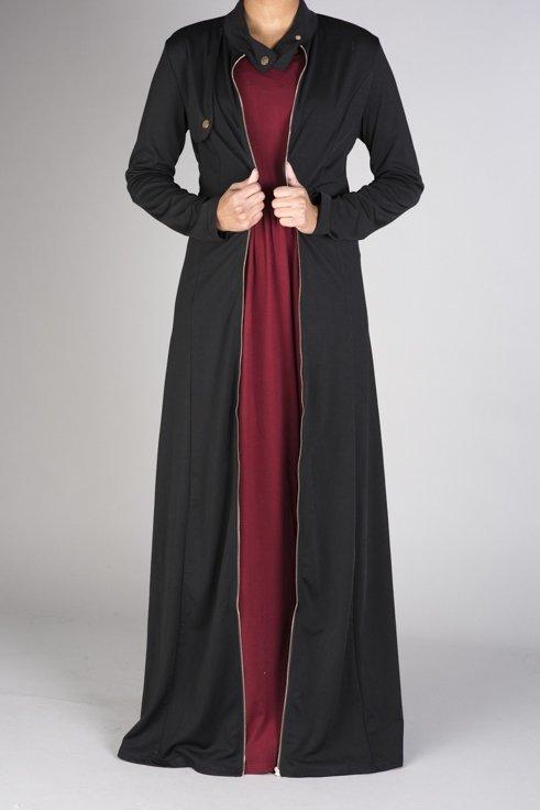 zipper maxi cardigan Kabayare