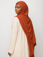 Rust Ember Premium Jersey Hijab