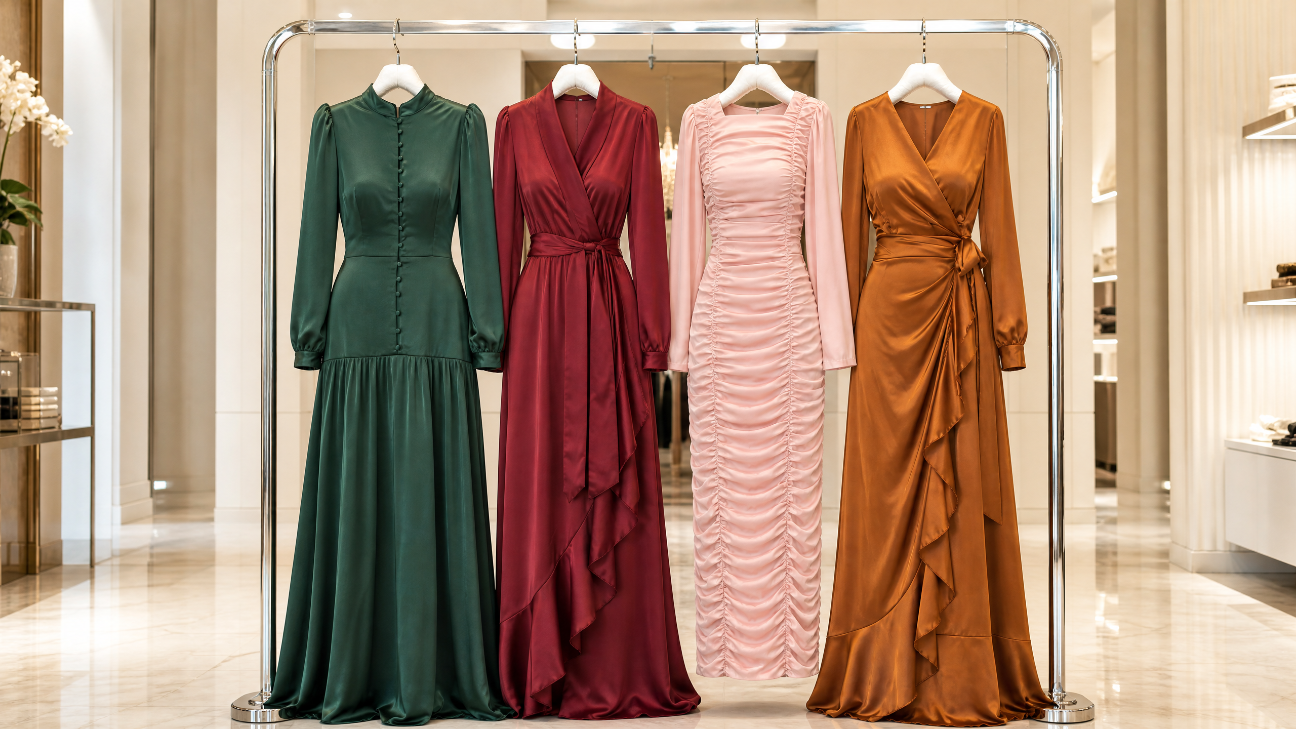 silk dresses in store Silk Dupioni Belted Dress Fuchsia / Medium