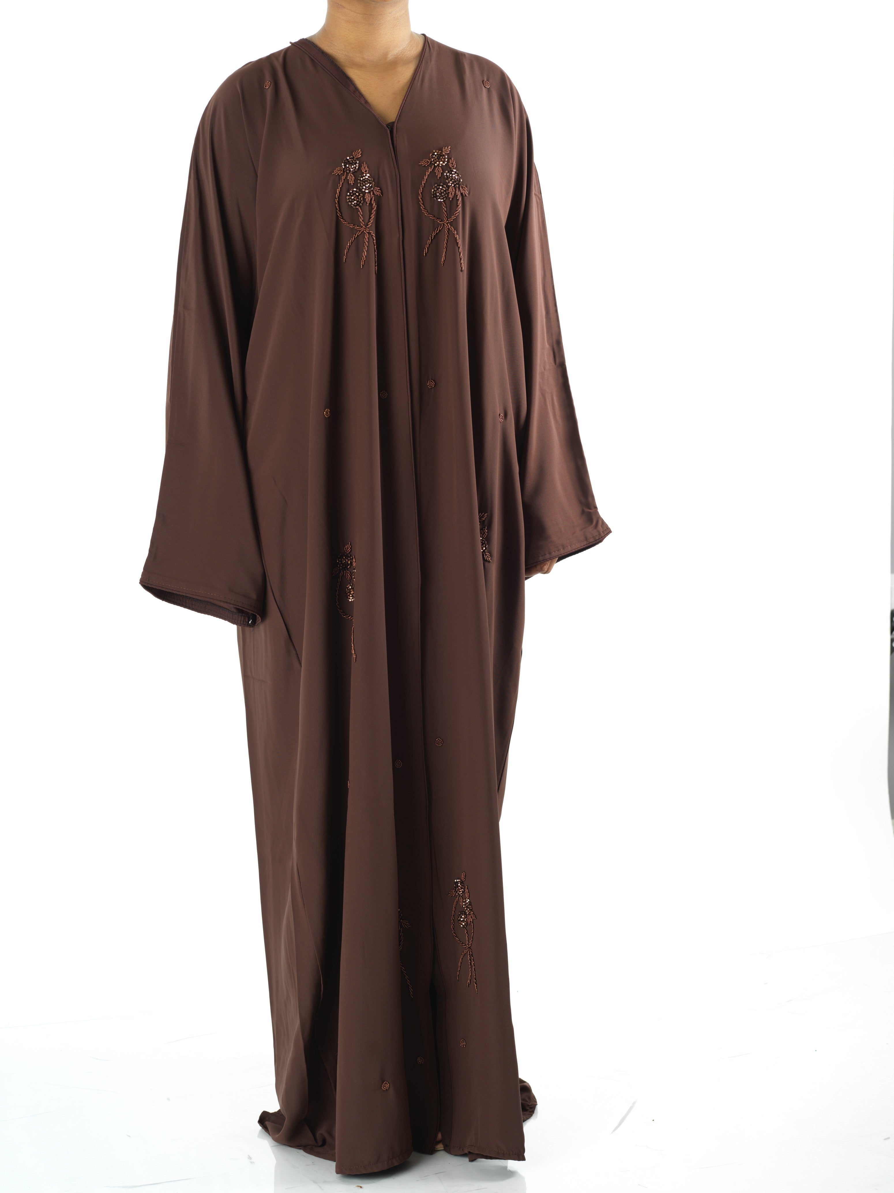 Elegant Brown Sugar Dubai abaya set — modest abaya | Kabayare Fashion