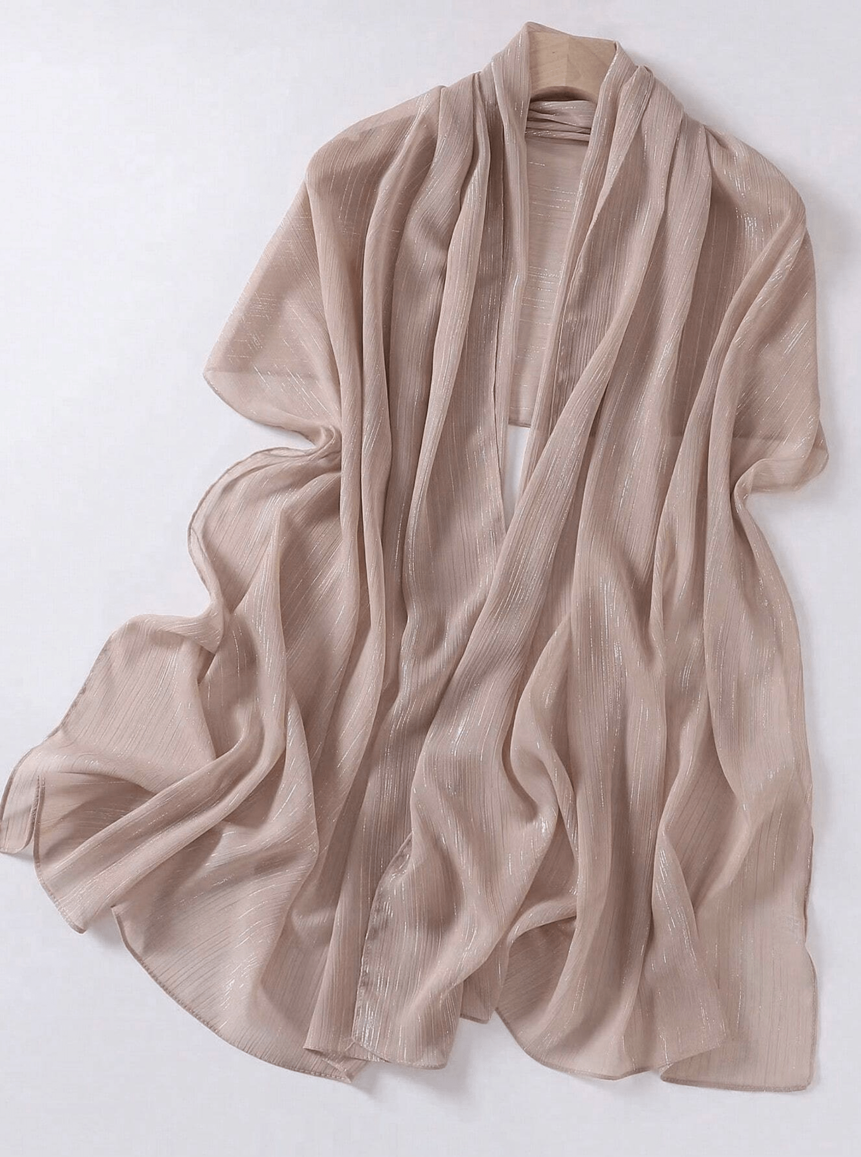 silver shimmer  Chiffon hijab Kabayare