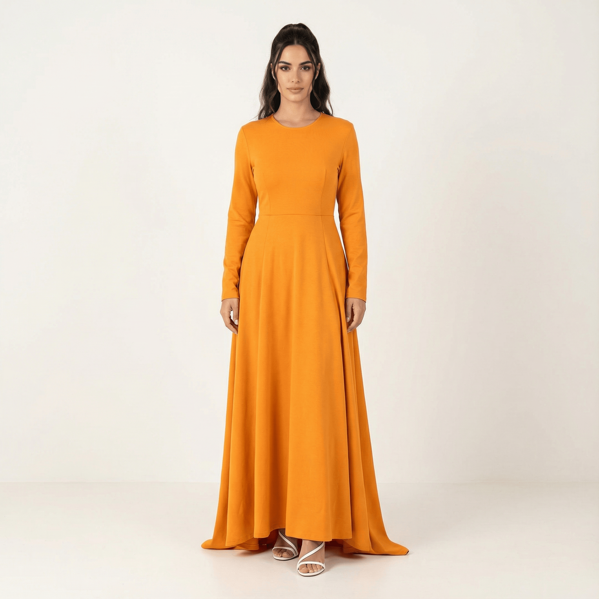 A-Line Modest Maxi Dress Kabayare