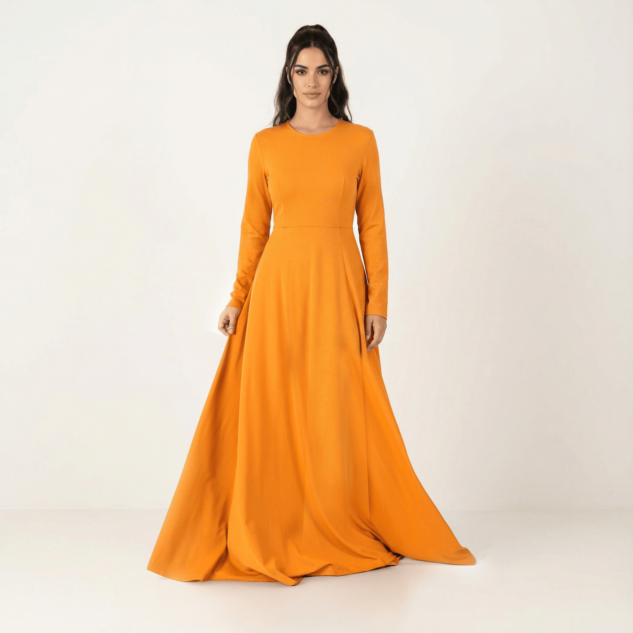 A-Line Modest Maxi Dress Kabayare