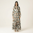 Alexandra Anitta tiered chiffon maxi dress Kabayare