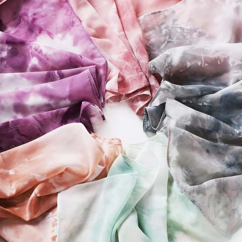 Beautiful chiffon Tie Dye Chiffon hijab Kabayare