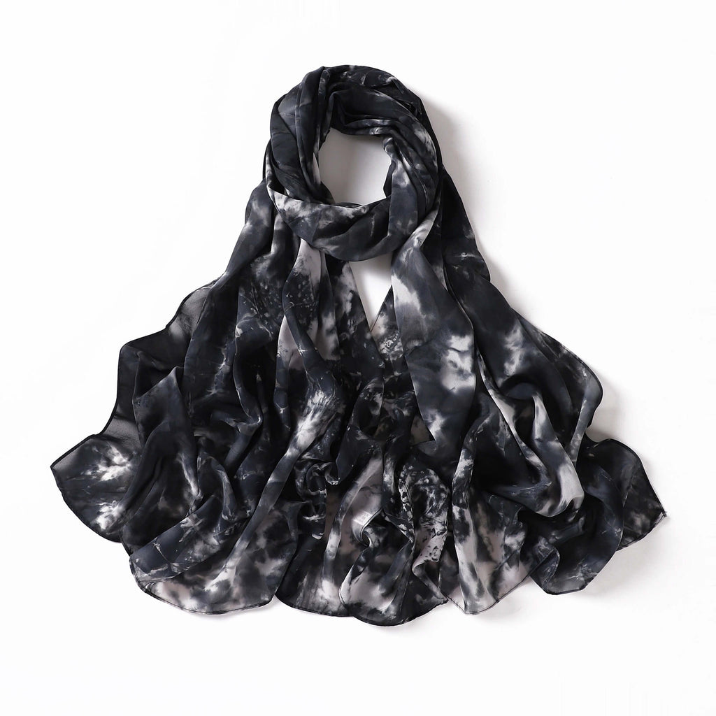 Beautiful chiffon Tie Dye Chiffon hijab Kabayare