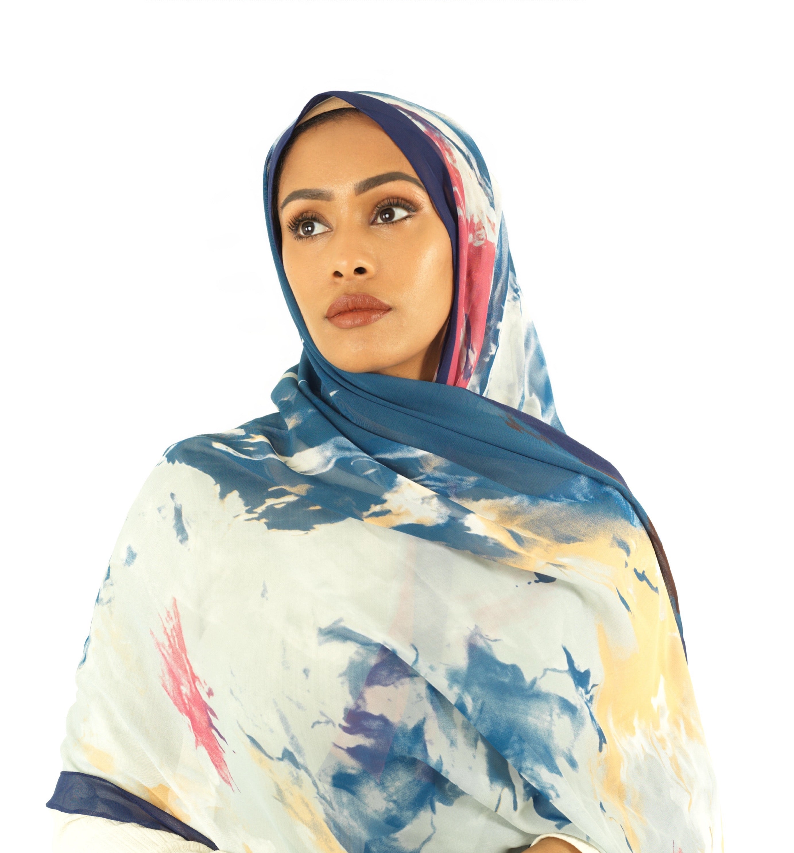 Beauty of Art Chiffon print hijab Kabayare