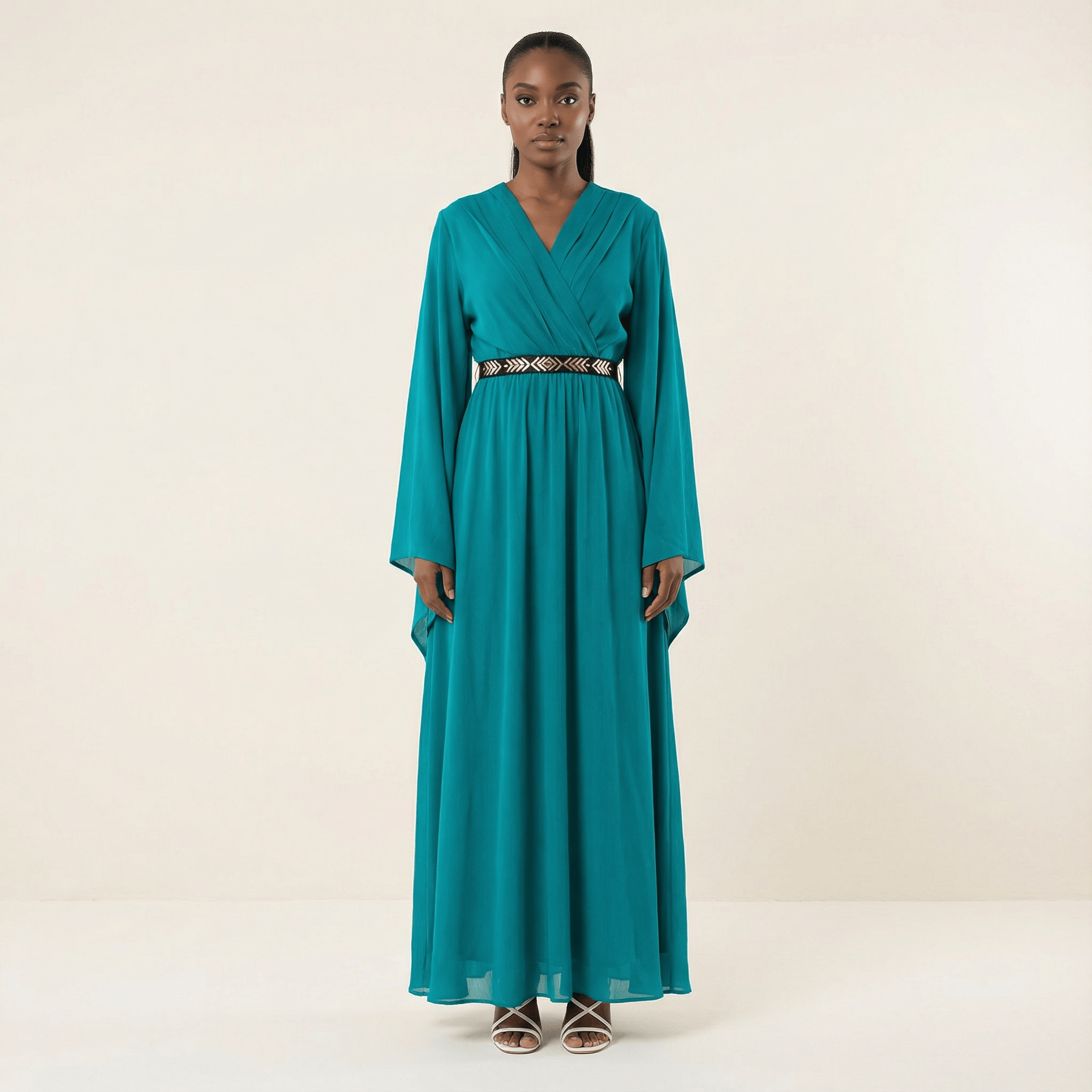 Bell sleeve ballerina maxi dress Kabayare