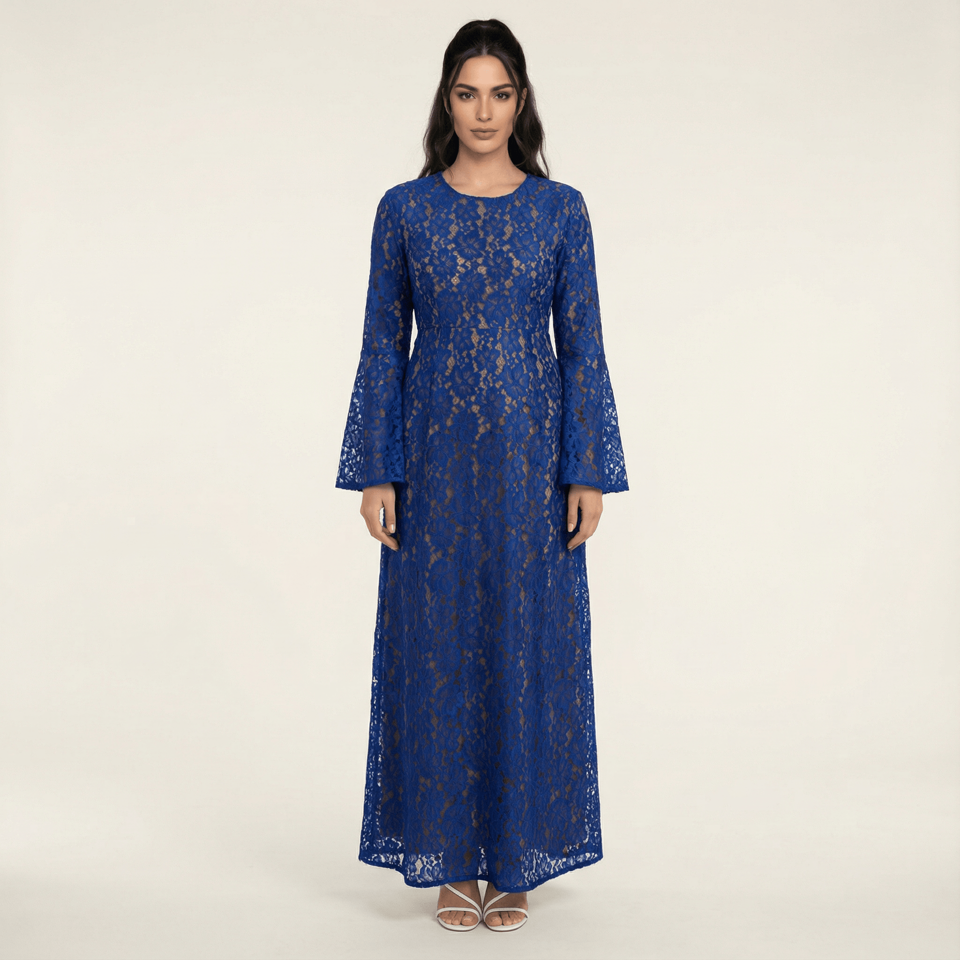 Bella Bell Sleeve lace Maxi Dress | Dress | Kabayare Blue / M Bella Bell Sleeve lace Maxi Dress | Dress | Kabayare Blue / M