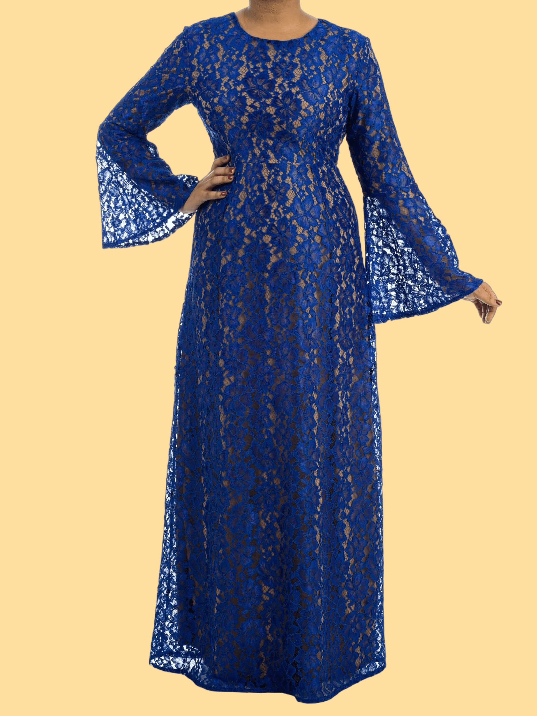 Bella Bell Sleeve lace Maxi dress Kabayare